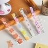 Trendy Ins Ruler Transparent Aesthetic Stationery Scale Creative Kawaii Study Desk Accessory Ruler Back To School Gift
