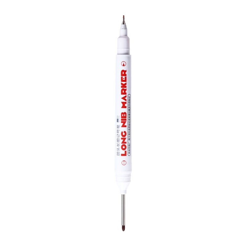 1/12PCS 4 Colors Construction Marker Pen Long Head 25mm Deep Hole Carpenter Perforating Pen Double Nib Long Head Marker Pen