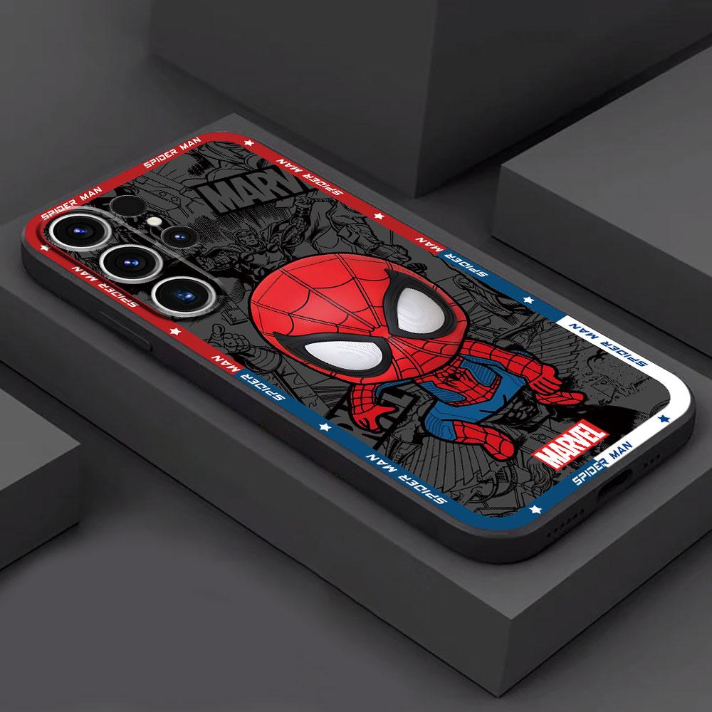 Phone Case for Samsung Galaxy S24 S22 Plus S23 S8 S9 S10e S20 FE S21 Ultra 5G S10 Marvel Spider Man Venom Cover Black Soft