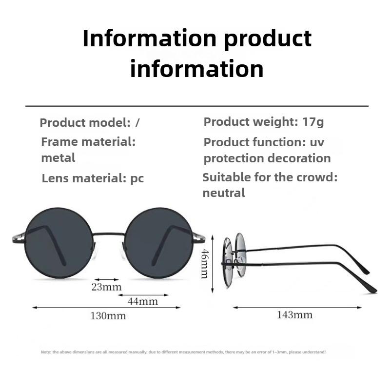 Men Sunglasses Metal RoundFrame Sunglasses Driving Sunglasses Cycling Glasses