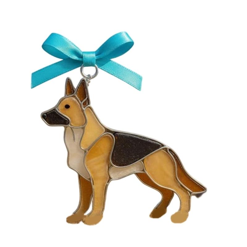 Creative Dog Light Catcher with Festival Color Accent Creating Holiday Charm for Any Window Decoration Occasion