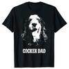 Mens Vintage Funny Cocker Spaniel Dog Dad Gift for Owner TShirt Unisex Tshirt High Quality 100Cotton Short Sleeve