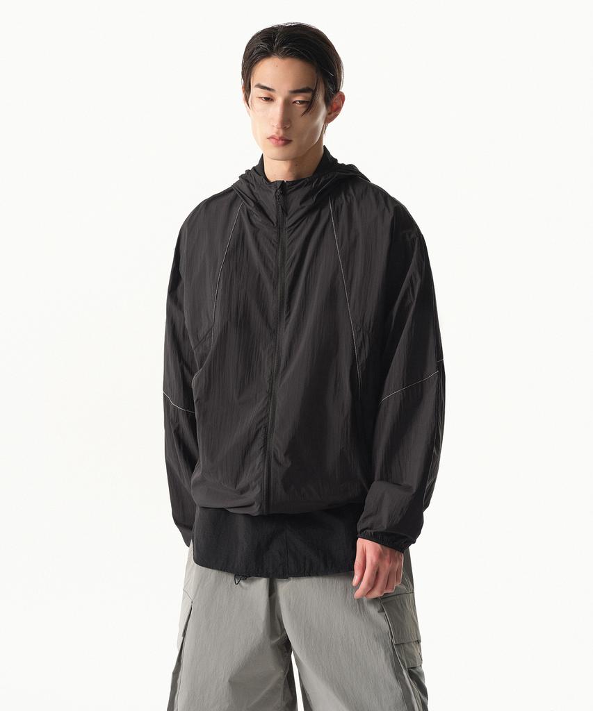 Musinsa Standard [City Leisure] Lightweight Stitch Windbreaker Jacket [Black]