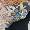 Mesh Lace Sequined Beads Embroidered Flower Cloth Sticker Chinese Hanfu Cheongsam Sweater Decorative Patch Sticker