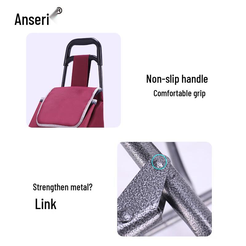 Ansai Rui Folding Stair Climbing Shopping Cart