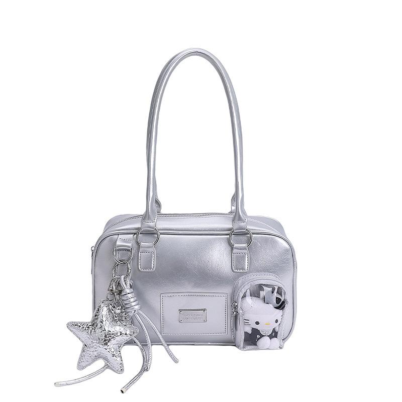 

Niche Japanese Pain Bag Large Capacity Underarm Bag Women s 2025 New Korean Edition Fashion Boston Bag Commuter Shoulder Bag no pendant