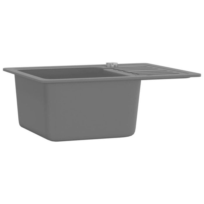 VidaXL Évier de Cuisine en Granit Bac Unique Gris Décoration Cuisine Maison 142953