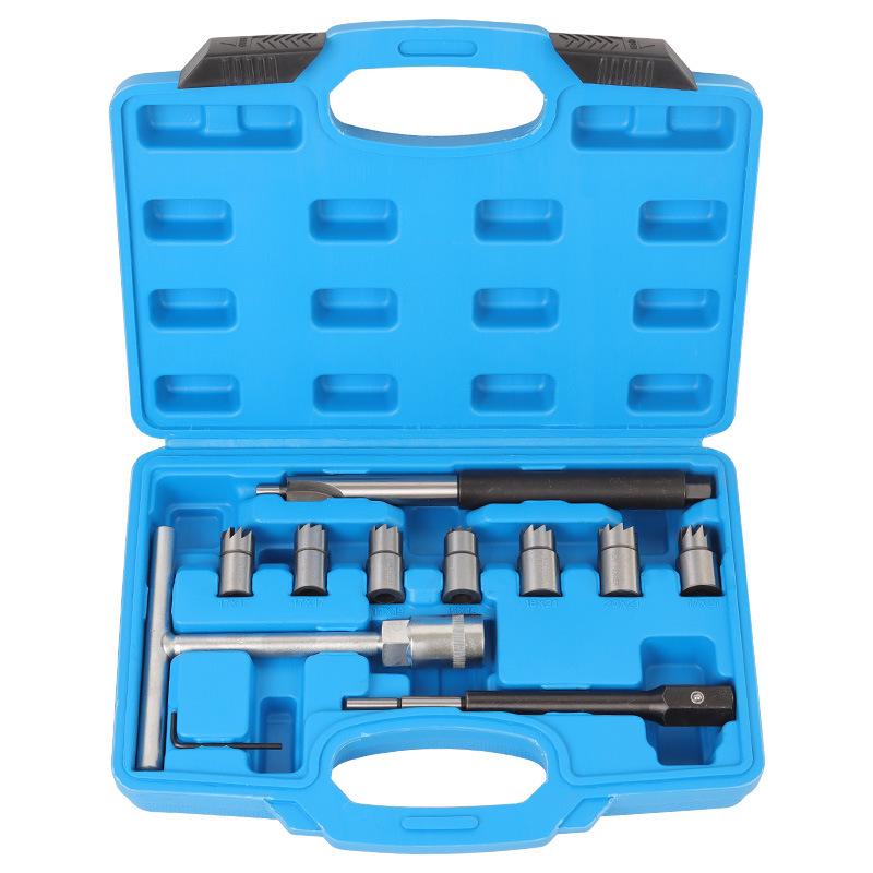 Diesel Injector Seat & Valve Cleaning Reamer Set: 6, 7, 11, 17 Pieces