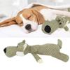 Lying Wolf Outline Plush Dog Chew Toy Thick Plush Fabric Wolf Shaped Dog Toy  Indoor Daily Play