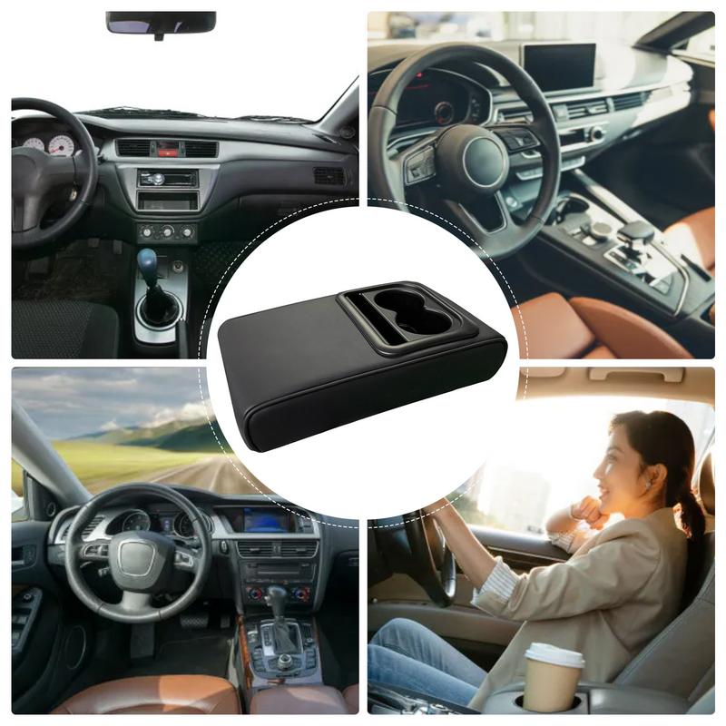 Portable Auto Center Console Armrest Pillow PU Leather Armrest Cushion Pads Car Armrest Height Cover Interior Replacement Parts