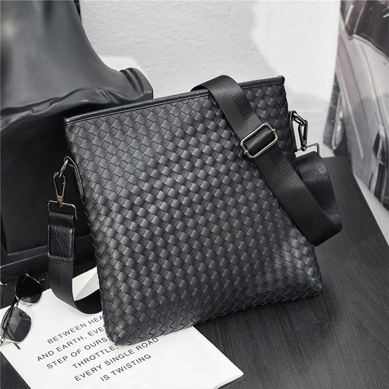 Version Coréenne de Sac à Bandoulière pour Homme, Sac Décontracté Tissé à la Main pour Homme, Sac Messager Tendance, Sac à Dos d'Extérieur