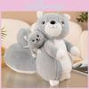 Cute Gray Cartoon Orange Mother And Child Squirrel Plush Toy For Gift Children