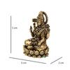 Mosazná 2" bohyně Maa Laxmi Idol Murti Socha pro domov a kancelář (5x3x2 cms,)