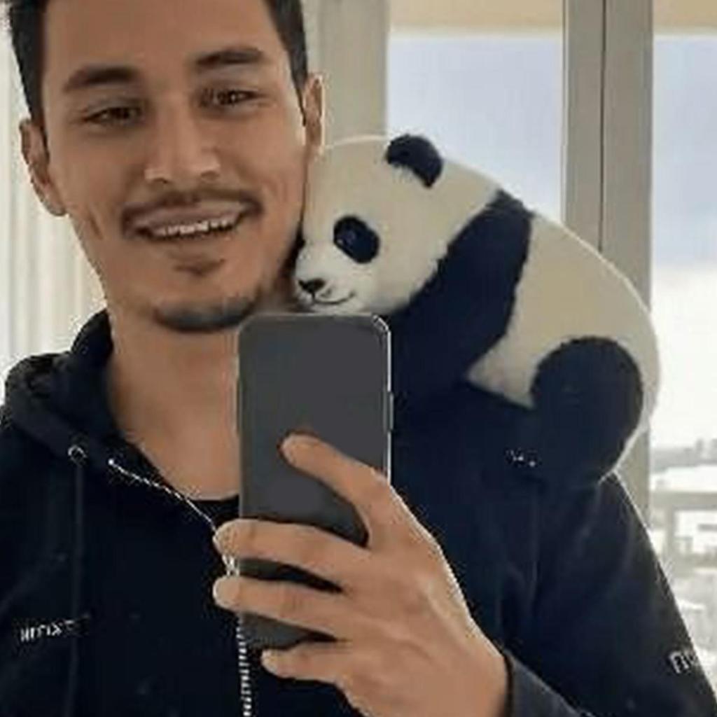 Panda Plush Doll Realistic Tabletop Pandas Plush Toy Cute Stuffed Animal Doll Collectible Home Decoration for Men Women Adults