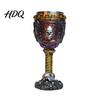 Novelty Bar Opening Present Horrible Resin Stainless Steel Skull Goblet Retro Skeletal Wine Gothic Dark Style Barware Cocktail Glasses Vintage
