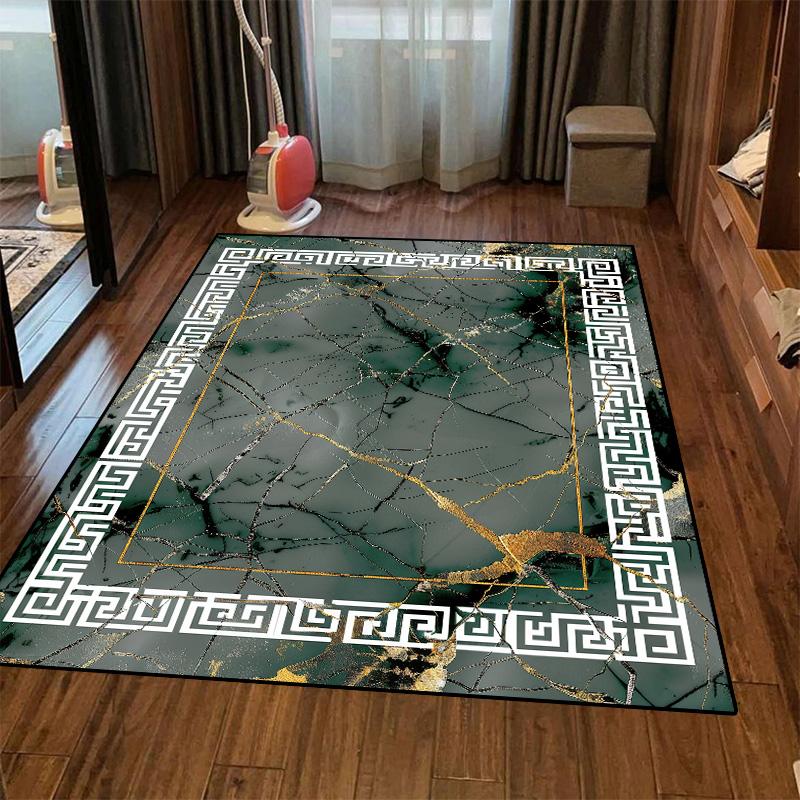 New Chinese-style Carpet Living Room Decoration Luxury Floor Mat Large Size Black Bedroom Lounge Non Slip Soft Rug Washable