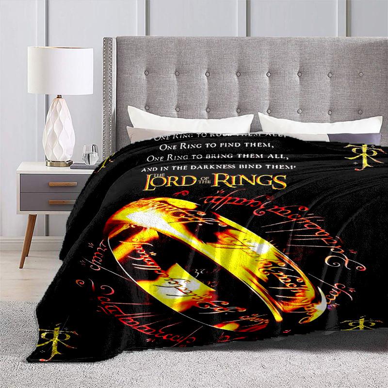1pc One Ring to rule them all. Cartoon Blanket,Portable Throw for Travel & Camping, All Season Cozy Blanket,Ideal Gift