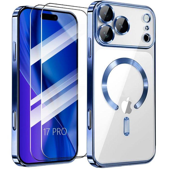 Coque de Protection - BOOLING - iPhone 17 Pro - TPU Bleu - 2 Verres Trempés - Antichoc