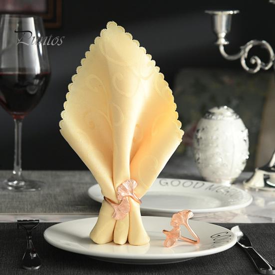 

Пряжка для салфеток, прочное изысканное качество изготовления, кольцо для салфеток с листьями гинкго для украшения свадебного обеденного стола