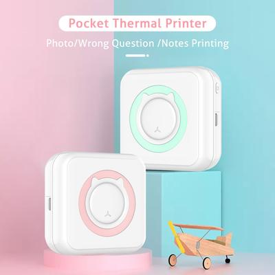 Pocket Thermal Printer Portable Mini Wirelessly BT Connect 200dpi Photo Label Memo List Printing Wireless Printer Clearly