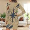 Plus Size Women Long Sleeve Bodycon Midi Dress Slim Fit Comfortable Casual Party Dress