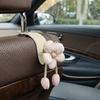 Portable Car Back Seat Hooks Leather Decorative Automotive Storage Hanger Cute Space Saver Car Hanging Hook SUV