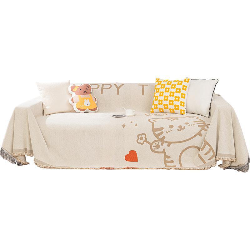 Chenille-Sofabezug, Stoff, Sofakissen, vier Jahreszeiten, universelles Handtuch für die Rückenlehne, kratzfest, Sofabezug, All-Inclusive-Universalbezug, Decke