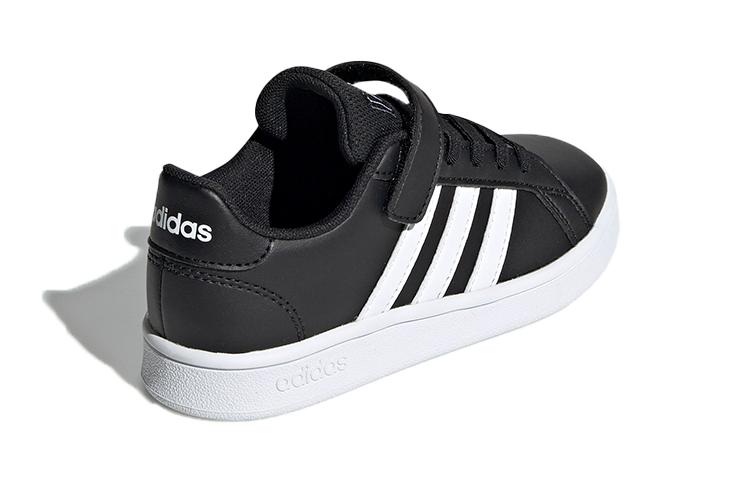 Adidas Neo GRAND COURT Breathable Low top Kids' Skateboarding Shoes Black White Kids' EF0108