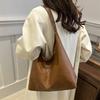 Stylish Korean Version Plain Color Tote Bag Perfect For Autumn With Large Capacity And Fashionable Design