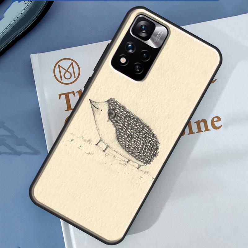 Kawaii Hedgehog Case For Xiaomi Redmi Note 14 13 11 9 10 12 Pro 9S 10S 11S 12S Redmi 10C 12C 13C 14C Cover