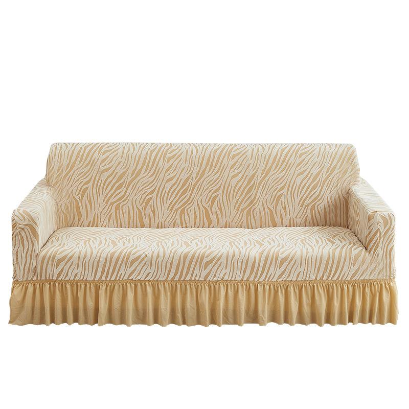 Verdickter Kationischer Rock Sofabezug Elastisch All-Inclusive Staub Sofabezug Einzel Doppel Drei Oder Vier Personen Kombination