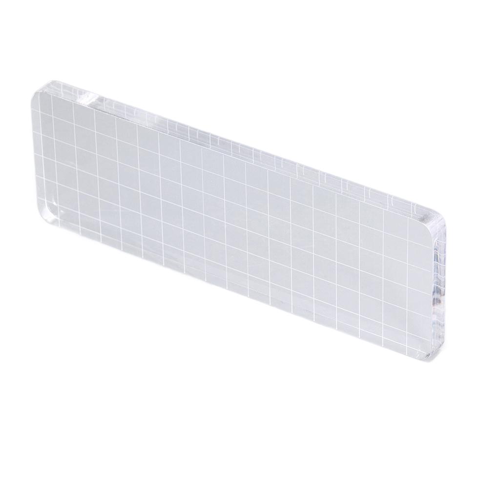 Acrylic Block 6x18cm Safe Round Corner Design Transparent Reusable  Clear Stamps for Notebook