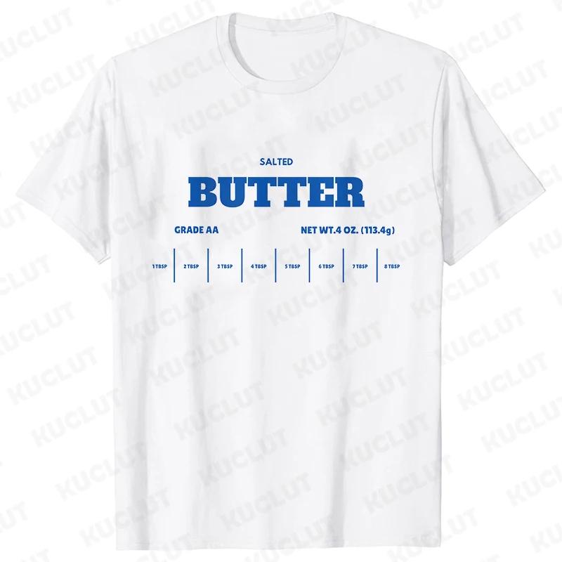 Cotton Tee Salted Butter Print Women Tshirt Short Sleeve O Neck Women Tshirt Butter Lover Ladies Tee Shirt Tops Clothes Camisetas Mujer