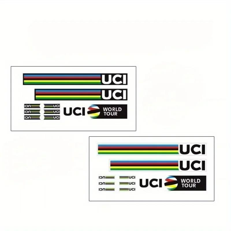 9 ks Rainbow samolepek Tour de France, Vinylové polepy s pruhy šampiona na kolo, auto, helmu, ventilky