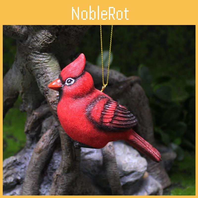 Red Resin Bird Handicraft Decoration Suitable For Wedding And Christmas Gift