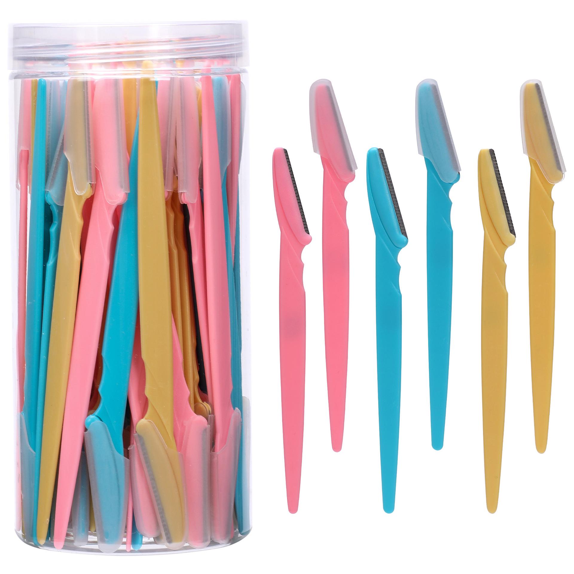 

Набор из 66 бритв для бровей против царапин с защитной сеткой для салонов красоты 66 pcs with container