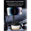 Universal Car Magnetic Mobile Phone Holder with Cup Holder Function 2-in-1 Vertical Horizontal Rotation