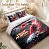 Custom Name Bedding Set 3 PiecesCristiano Ronaldo Print Duvet Cover + 2 Pillowcases Soft Bed Decor