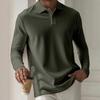 Men's Sweatshirts Spring/Autumn Polo Shirts Textured Men's Sports Polo Shirts