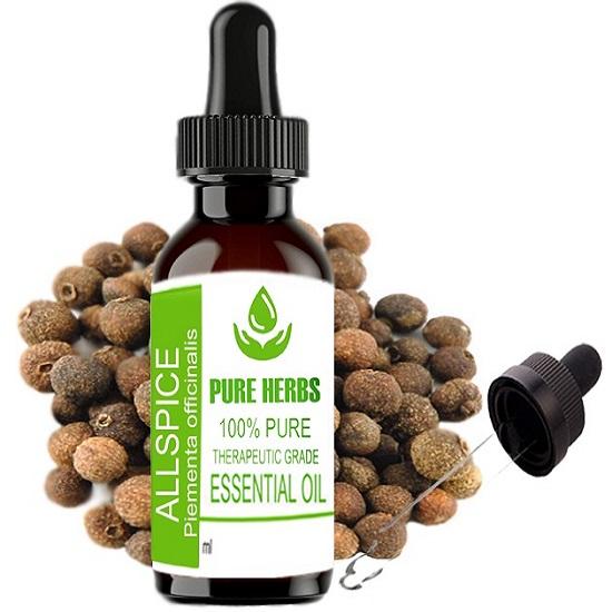 

Pure Herbs Allspice (Pimenta Dioica) Pure & Natural Therapeutic Grade Essential Oil Plastic with Dropper 10ml