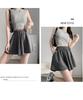 Women's Summer 2025 Gray Ballet-Style High-Waisted A-Line Wide-Leg Loose Casual Shorts