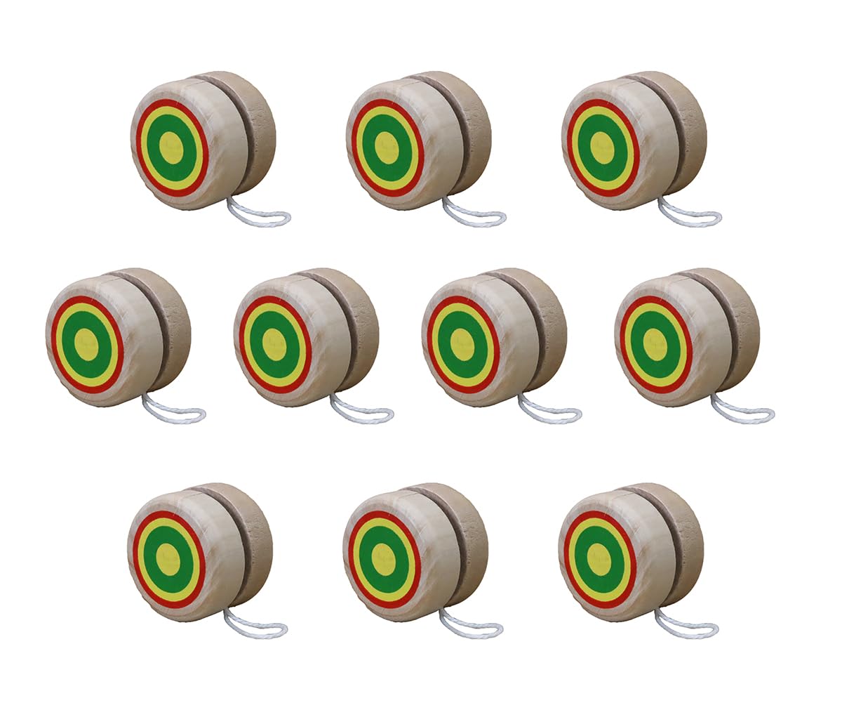 

Mini Mini Traditional Japanese Wooden Toy Yo-Yos (Set of 10) for Commercial Use
