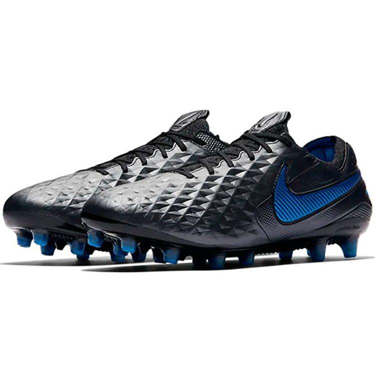 Nike Tiempo Legend 8 Elite Pro Low Professional AG Men Soccer Shoes Black Blue BQ2696-004