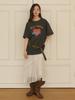 OPENING SUNSHINE Vintage Pigment Rose Graphic T-Shirt_Charcoal