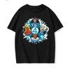 Genuine Fantastic 4 Short Sleeve  Super British Fantastic 4 Versatile Loose Crew Neck T-Shirt Short Sleeve