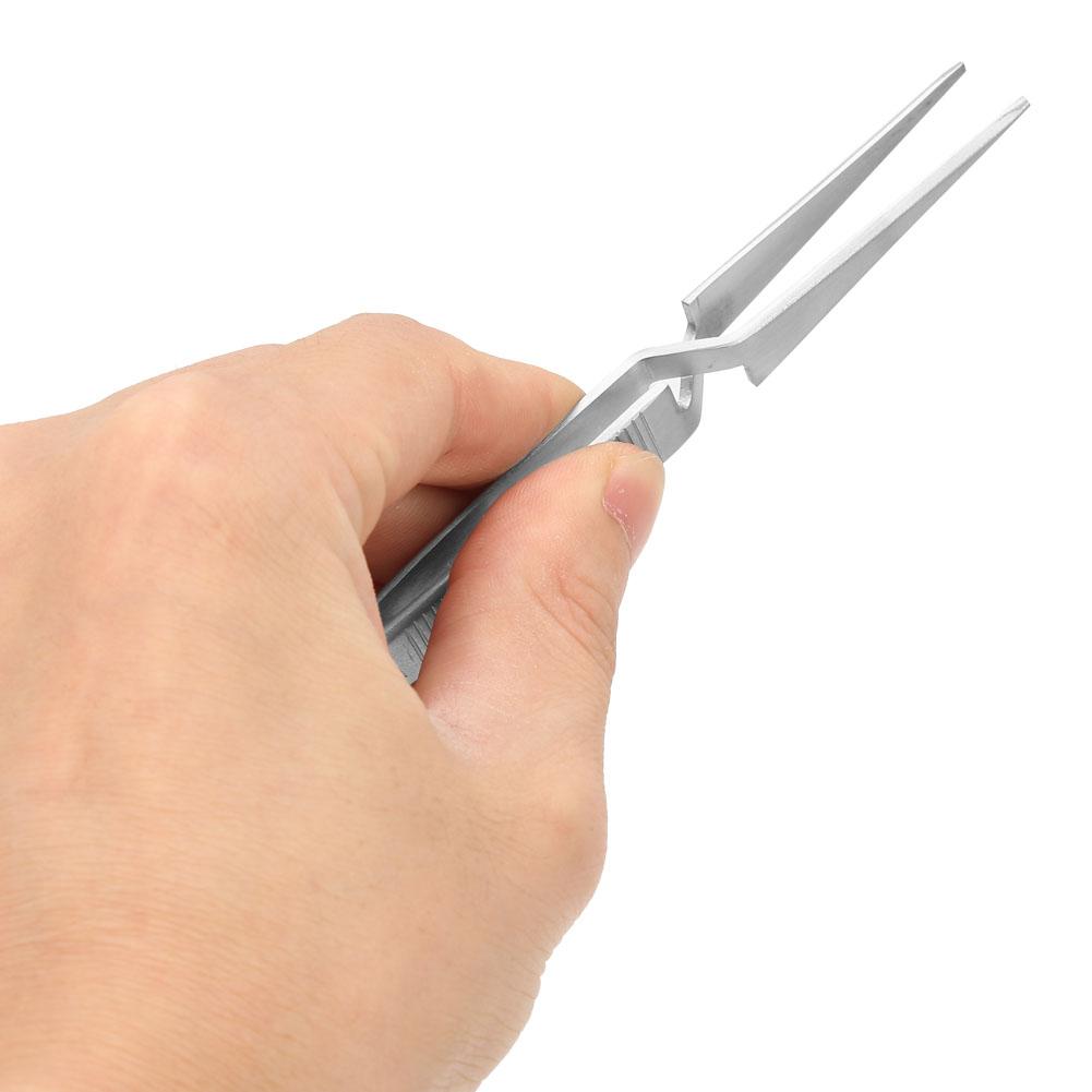 Stainless Steel Tweezers Cross Reverse Repair Tweezers For Photovoltaic Microelectronics