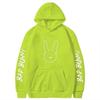Bad Bunny Print Fleece Hoodie Unisex Casual Pullover Streetwear Customizable Sweatshirt