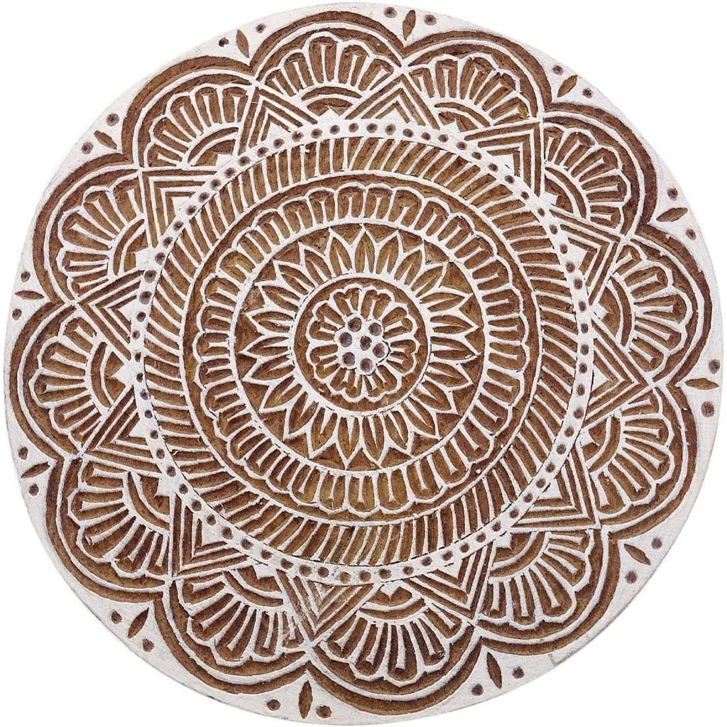 Wood Block Stamp Scrapbook Stamp Floral Indian Textile Printing Block
