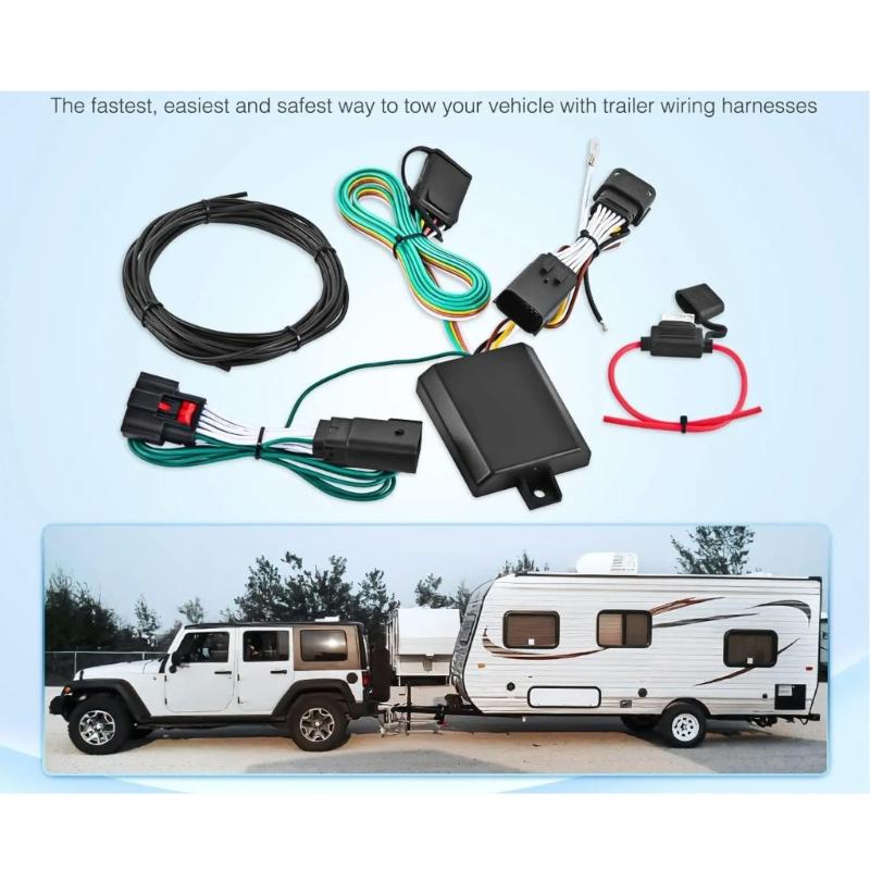 Vehicle Towing Light Cable Wire Harness Assembly Quick Connection System 56407 Reliable Lighting Connection Weatherproof