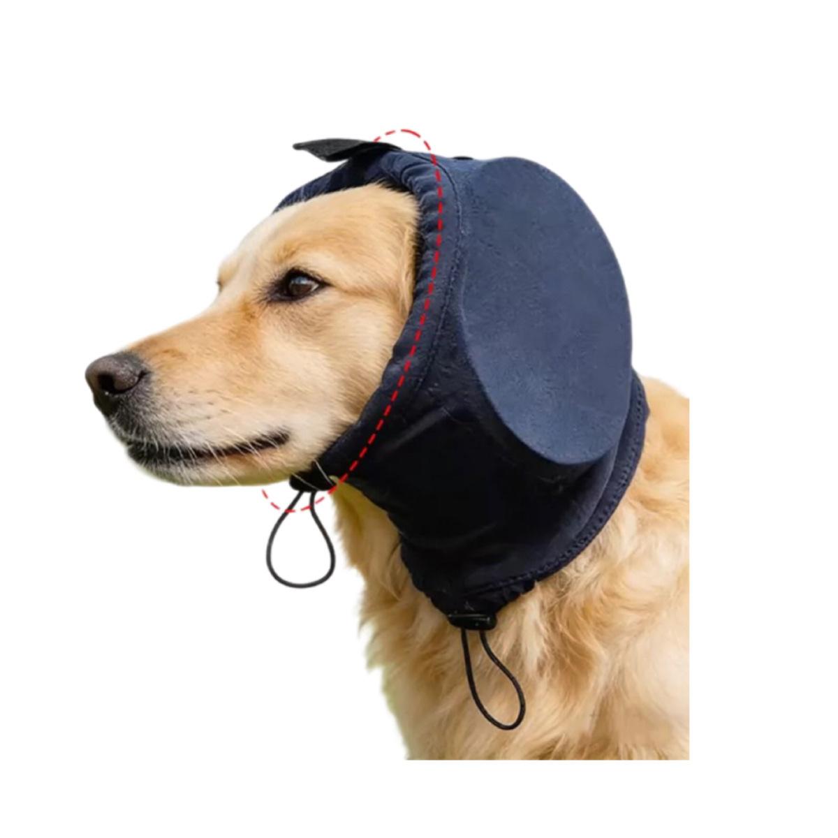Noise-Cancelling Anti-Scratch Comfortable Cute Design PU Material Earmuffs for Dogs and Cats All Seasons Noise Protection (Black,S) чёрный